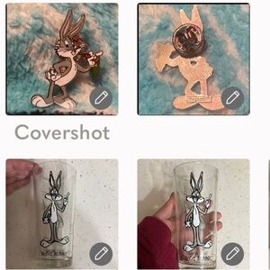 RETRO bugs Bunny Pepsi collector series 1973 Glass+Bugs🥕Bunny pin 1.5”